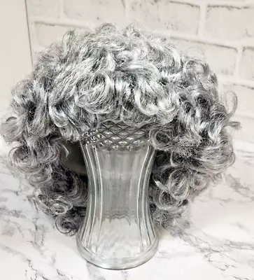 Costume WIG Curly Gray Old Lady Mrs Claus Madea Granny Salt & Pepper Grandma Wig • $16.97