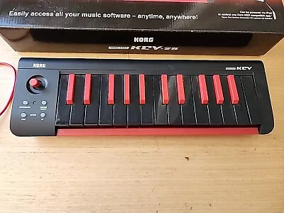 Korg Microkey 25 Key USB MIDI Controller. Red On Black Keys Special Edition • $79