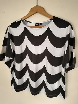 Marimekko X  Uniglo Women's Black & White  Waves Print XS (8/10) • £8