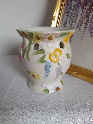 Yankee Candle Wax Tart Melter Springtime Floral Ceramic Cottage Garden Flowers • £16