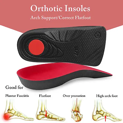 Plantar Fasciitis Arch Support Insoles Shoe Inserts Orthotic Flat Feet Foot Pain • $7.19