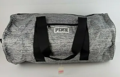 Victorias Secret Pink Womens Heathered Grey Duffel Travel Workout Gym Bag • $19.47