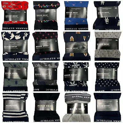 NWT BANANA REPUBLIC Knit Boxer Brief Underwear S-M-L-XL Assorted Colors/Prints • $17