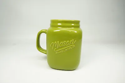 MASON Craft & More Coffee Mug Cup Jar Green Utensil Holder 20 Fl Oz • $15.42