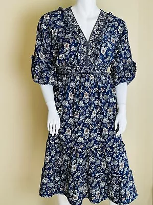 Max Studio Blue Floral Maxi Dress Sz 1X.  (53) • $32