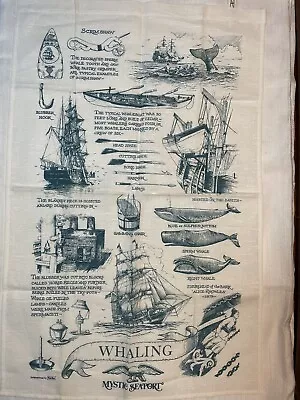 Whaling Linen Tea Towels Kay Dee Williamsburg / Ville - Water Mills Lot Of 3 VTG • $29.99