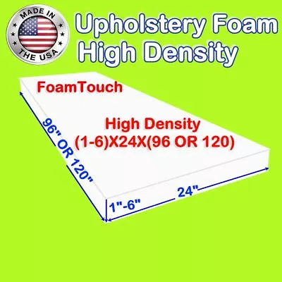 $67.99 • Buy Upholstery Foam Seat Cushion Replacement - 24  X 96  & 24  X 120  By FoamTouch 