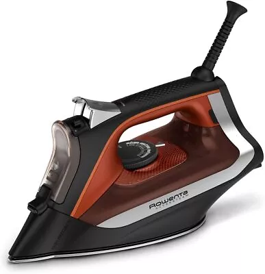 Rowenta Smart Temp Stainless Steel Soleplate Steam Iron For Clothes 380 Microste • $36