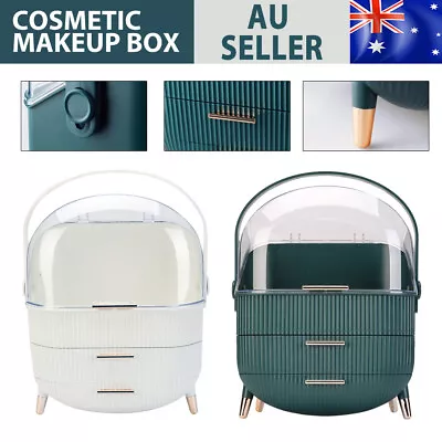 $37.59 • Buy Makeup Case Organiser Cosmetic Carry Storage Box Portable Jewelry Drawer Holder