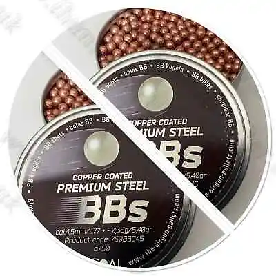 Double Pack – Coal Premium Copper Plated BB’s .177 (Qty 1500)  Free P&P L836VP2 • £14.99