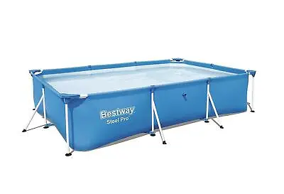 Bestway Steel Pro Splash Family Swimming Pool Steel Frame Rectangular 9.10 Ft UK • £89.85