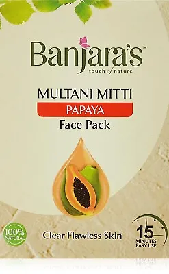 Banjara's Multani Mitti + Papaya Face Pack Powder 100 G With Free Shipping • $12.58