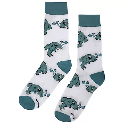 NWT Toon Shark Dress Socks Novelty Men 8-12 Multicolor Crazy Fun Sockfly • $8.99