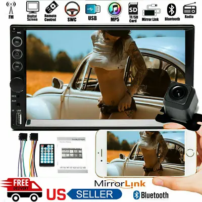 For Ford F-250 F-350 F-450 SuperDuty 2Din Mirror Link Car Stereo Radio + Camera • $56.07