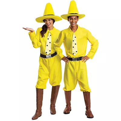 Disguise Licensed Curious George Person In The Yellow Hat Adult Costume 125179 • $37.19