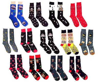 Novelty Casual Funny Character All Over Print Pattern Mens Crew Socks Tube Retro • $7.95