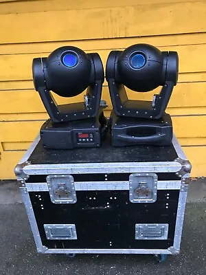 2 X Martin Pro Mac 250 DMX 250w Gobo/colour Indexing Moving Head C/w Flight Case • £229