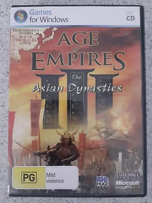 AGE OF EMPIRES III 3  The Asian Dynasties PC GAME Very Good Condition  Free Post • $15.99