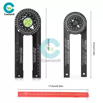 ABS Miter Saw Protractor Angle Finder Level Meter Goniometer + Pencil Set • $10.34