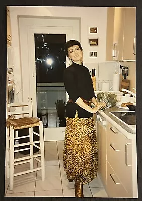 FOUND VINTAGE PHOTO PICTURE Pretty Woman In Dress Standing In A Kitchen • $4.97