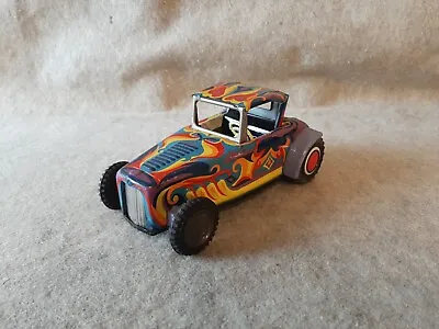 Vintage 1965 MARX Tin Toy Hot Rod Roadster Car Retro Art Style Design Body • $150