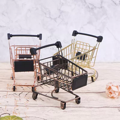 Mini Shopping Cart Trolley Home Office Sundries Storage Ornaments Children's To! • $5.29
