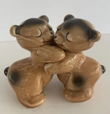 Vintage Hugging Bear Salt And Pepper Shakers Japan • $12