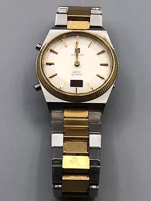 VINTAGE 70s ZENITH DEFY LED ANA/DIGI STAINLESS STEEL GOLD WATCH AS IS PARTS • $299.99