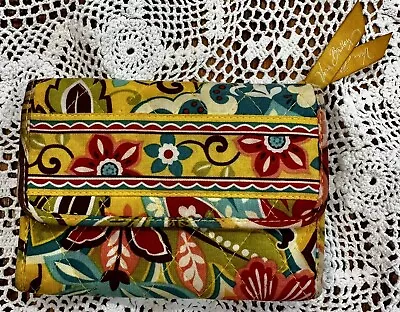 Vera Bradley Provencal Euro Wallet Yellow Multi Paisley • $17.99