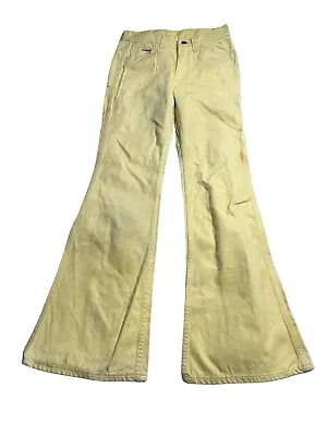 Vintage 1970s Lee Jeans Corduroy Bell Bottom Tan Pants 26x31 Women’s Flare • $31.23