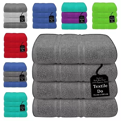 4 X Large Jumbo Bath Sheet Towels 100% Egyptian Cotton Bath Sheets Big Towels  • £9.70