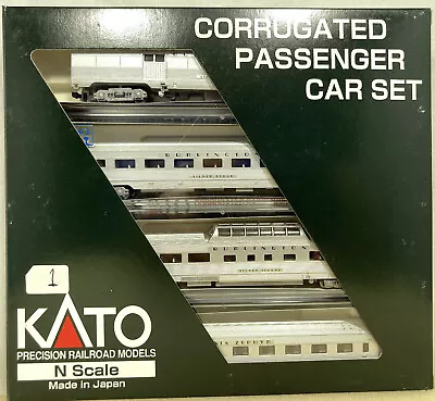 N Scale Kato 4 Corrugated Passenger Cars CB&Q • $77.77