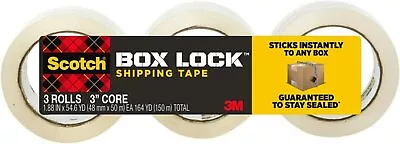 Scotch Box Lock Packaging Tape 3 Rolls 1.88 In X 54.6 Yd Extreme Grip... • $21.95