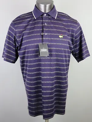 Mens Masters Clubhouse Collection Short Sleeve Polo Shirt Size M Italy Purple • $59.99
