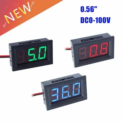 5pcs 0.56'' Mini Voltmeter Tester Digital Voltage Test Battery DC 0-100V 3 Wires • $7.83