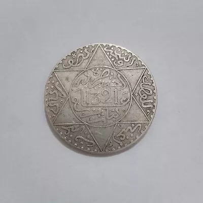 Moroccan Silver Coin 5 Dirhams 1321 AH Abd Al Aziz Mint Paris 1903 #47 • $145.99