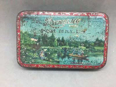 Richelieu Tea Balls Tin Box 6 X3.75  Asian Garden Antique Vintage Sprague Warner • $11.76