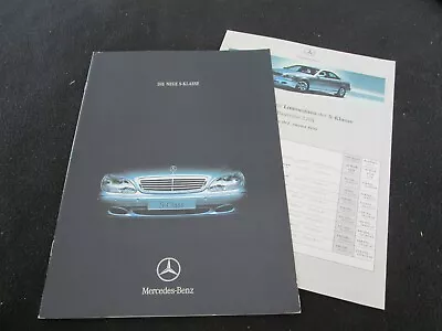 2000 Mercedes Benz S-class German Brochure W220 S430 S500 Euro Sales Catalog • $14.98