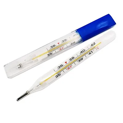 1 PC Glass Accuracy Thermometer Mercury-Free Dual Scale Classic Traditional 2ml • $1.61