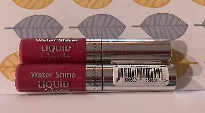 2 MAYBELLINE Water Shine Liquid Vinyls/Lip Gloss 2 X No.304 Pink Pop. • £4.99