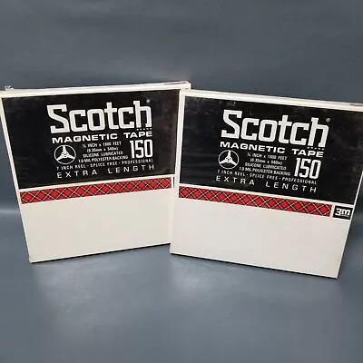 Vintage 2 NOS Scotch Magnetic Tape 150 7  Reels SEALED • $30