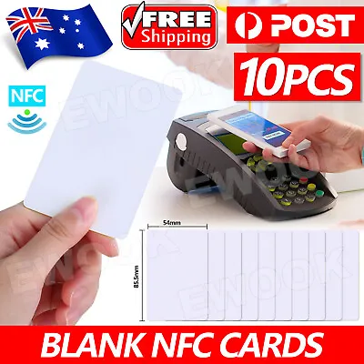 10x NTAG215 NFC White Pvc Card Tag For TagMo Forum Switch Type2 Tags Chip New • $4.95