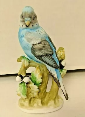 Lefton Parakeet Figurine Vintage Blue Collectible KA 464 • $20.69