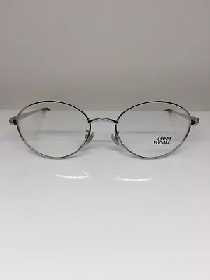 New Vintage Gianni Versace H32 Eyeglasses C. 26M Shiny Silver 53-17mm Made Italy • $224.99