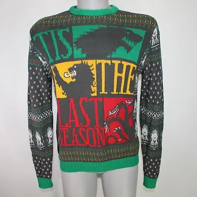 $17.99 • Buy Game Of Thrones Ugly Christmas Sweater Mens M Tis The Last Season S/S Sweatshirt