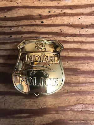 BADGE: U.S. INDIAN POLICE Brass Native American Lawman Old West • $11.50
