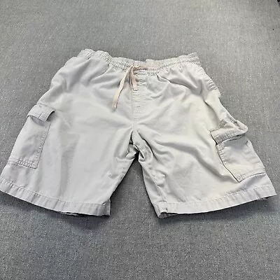 Vintage OP Cargo Shorts Mens XL Beige Elastic Waist Drawstrings • $16.05