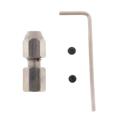 Silver Stainless Steel Flex Collet Coupler For Motor Shaft RC Boat Accessory • £5.64