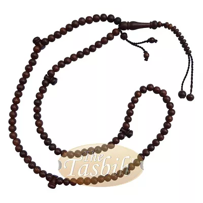Tijani Tasbih Prayer Beads - Tamarind Wood 8mm-bead Sufi Islamic Necklace 102-ct • $14.74