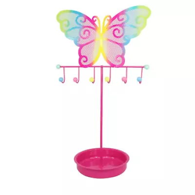 Colourful Butterfly Jewellery Stand Organiser Earring Necklace Bracelet Organise • $24.95